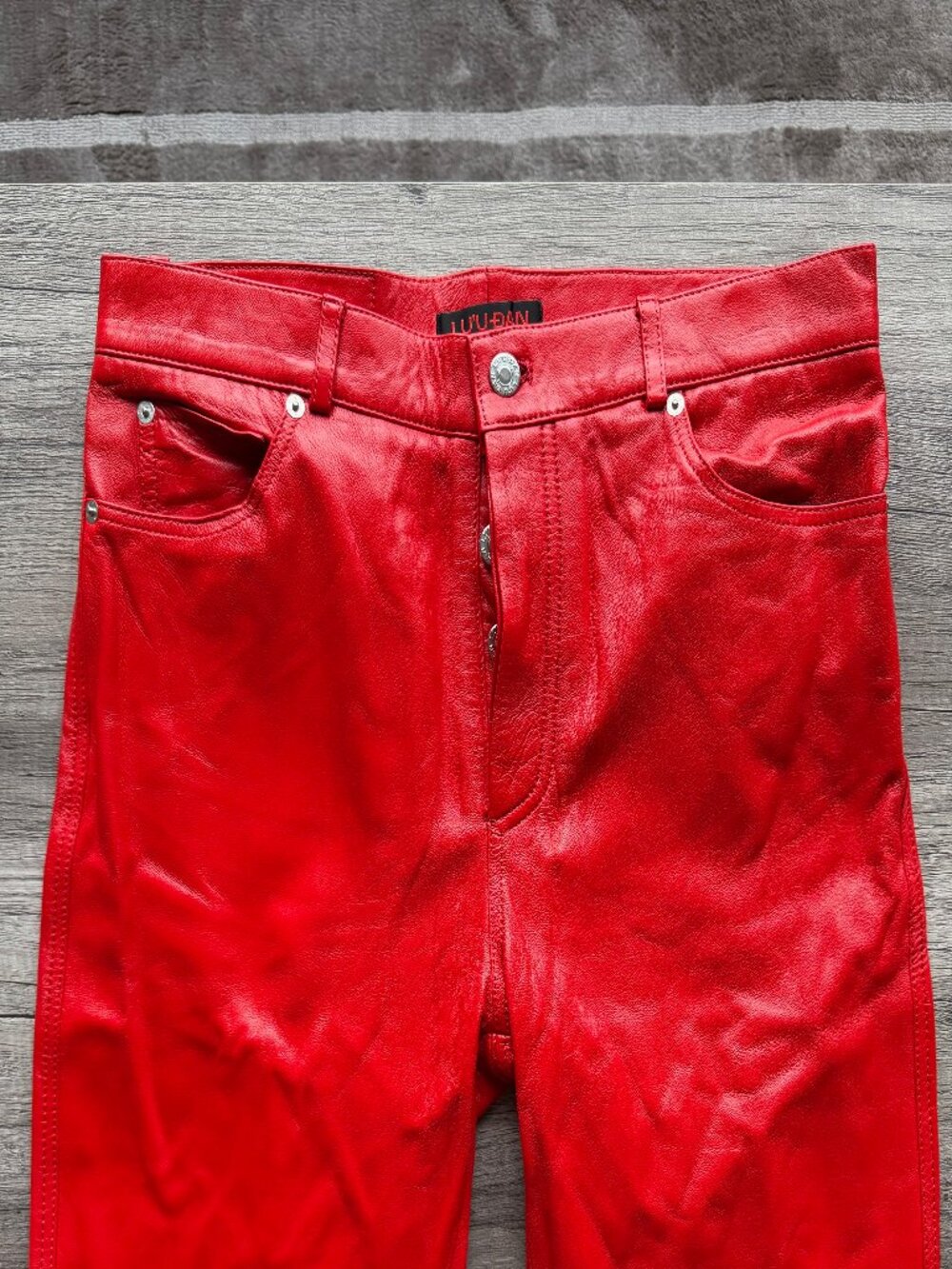 Lu'u Dan Red Leather Pants